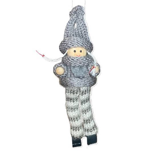 Nordic Girl, Grey Hat, White Stripe Legs 12cm *ETA Nov
